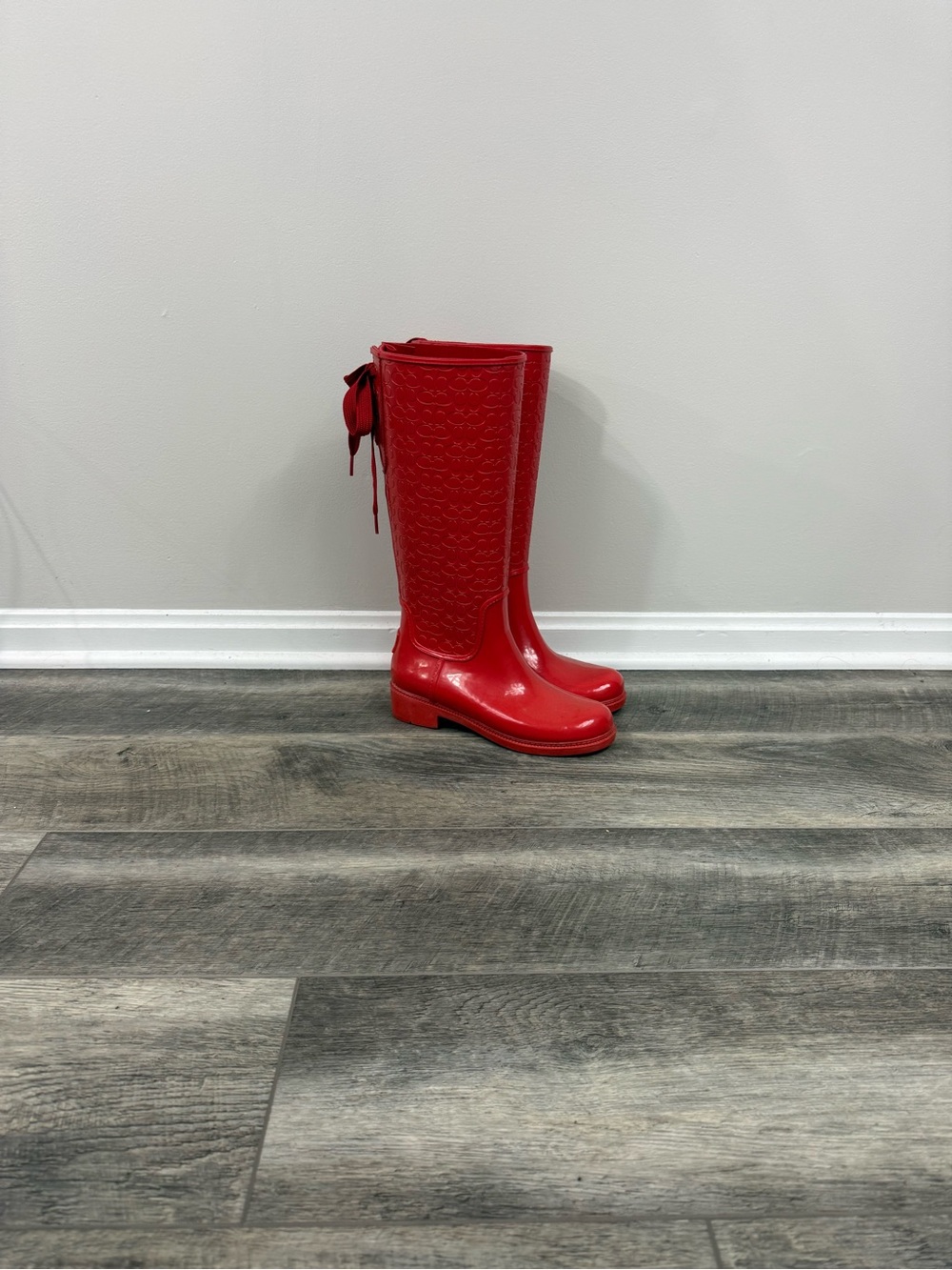 Coach Red Rain Boots - Picture 2 of 15